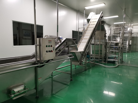 Linha automática de processamento de maçãs para maçãs frescas, purê de maçã e polpa de frutas com sistema de controle PLC e aço inoxidável 304 de qualidade alimentar