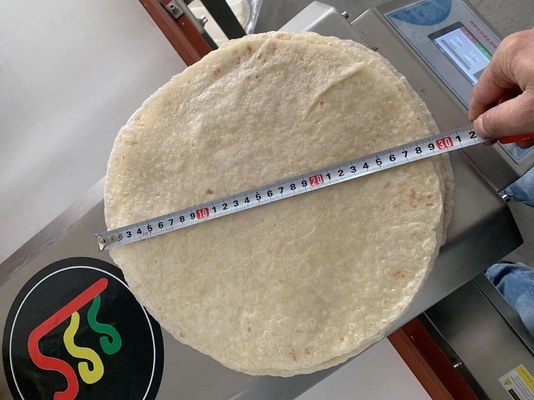 Linha de produção de tortilhas / massa totalmente automática e fácil de operar com saída de diâmetro de 10 polegadas