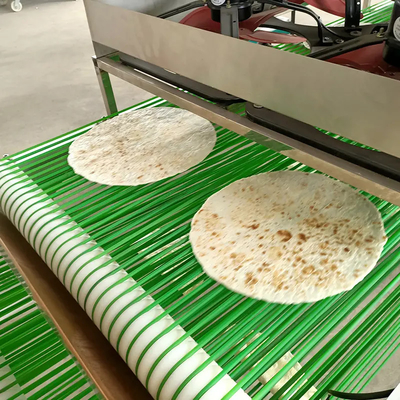 Pequena máquina de fazer tortilhas com dispositivo de empilhamento