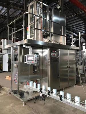 Máquina de embalagem vertical de enchimento de cartão asséptico com ecrã táctil PLC